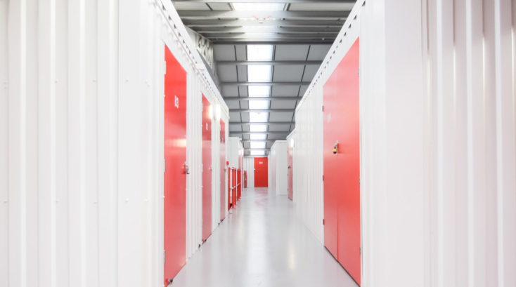 Large, well-lit storage facility