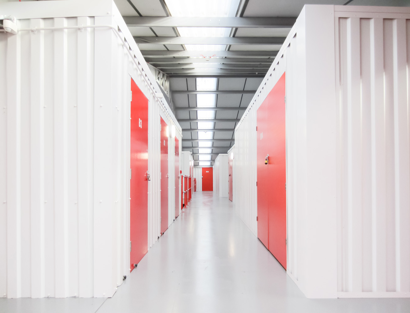 Large, well-lit storage facility