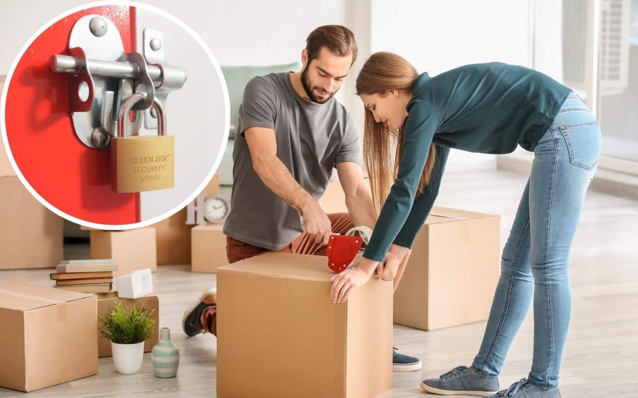 Couple packing boxes for secure self storage