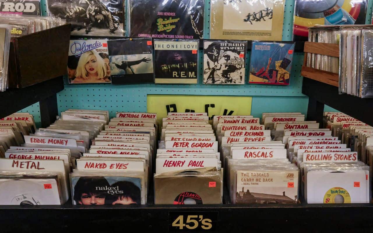 Collection of vinyl records